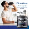 Creatine Monohydrate Powder - 5g of Pure Micronized Creatine Powder per Serving, Creatine Pre Workout, Creatine for Muscle Recovery Support, Energy & Strength, Vegan, Keto, Gluten-Free - 60 Servings - Image 5