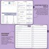 Clever Fox Fitness & Food Journal – Nutrition & Workout Planner for Women & Men – Diet & Gym Exercise Log Book with Calendars, Diet & Training Trackers - Undated, A5 Size, Hardcover (Purple) - Image 5