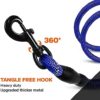 Taglory Rope Dog Leash 6FT with Comfortable Padded Handle, Highly Reflective Threads Dog Leash for Medium Dogs, 3/8 inch, Navyblue - Image 6
