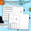 EPEWIZD Fitness Journal Hardcover 6- Month Workout Planner Undated Workout Log Book Home Gym Accessories for Women and Man (Black) - Image 5
