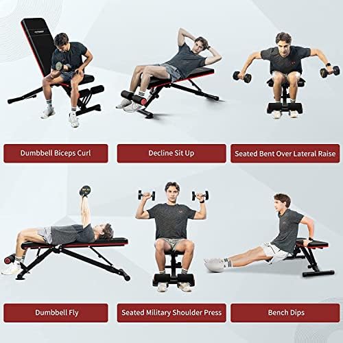 HARISON Adjustable Weight Bench Workout Benches for Home Incline Decline Flat Exercise Bench Home Gym Equipment - Image 7