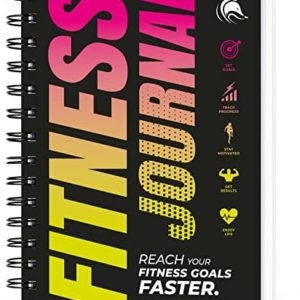 Clever Fox Fitness Journal Workout Log Book - Daily Fitness Planner Workout Journal for Women and Men. Spiral-Bound, Laminated Cover, Thick Pages, A5 (Yellow & Pink)