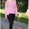 Carex Health Brands Soft Grip Walking Cane - Height Adjustable Cane with Wrist Strap - Latex Free Soft Cushion Handle, Blue Marble - Image 9