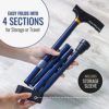 DMI Walking Cane, Walking Stick, Foldable Canes for Men, Walking Cane for Women, FSA HSA Eligible Walking Sticks for Seniors, Foldable Mobility and Daily Living Aids, Adjusts from 33-37, Floral - Image 4