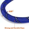 Taglory Rope Dog Leash 6FT with Comfortable Padded Handle, Highly Reflective Threads Dog Leash for Medium Dogs, 3/8 inch, Navyblue - Image 3