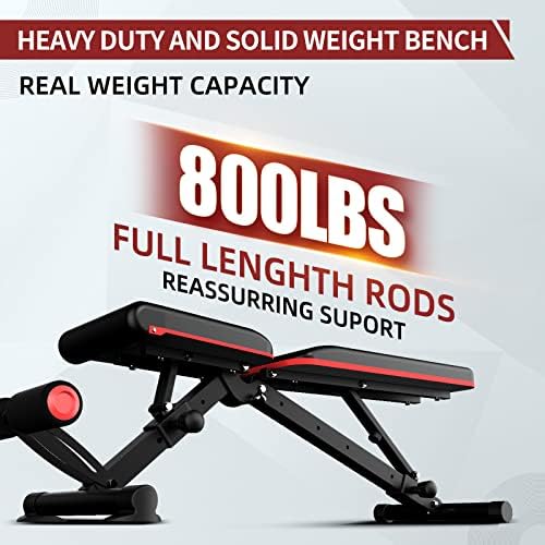 HARISON Adjustable Weight Bench Workout Benches for Home Incline Decline Flat Exercise Bench Home Gym Equipment - Image 6