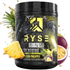 Ryse Signature Series Godzilla Pre Workout | Pump, Energy, Strength, and Focus | Citrulline, Beta-Alanine, Caffeine | 40 Servings (Passion Pineapple)