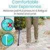 Vive Walking Cane - Heavy Duty Adjustable Cane 29"-38”, Supports Up to 600lb - Ergonomic Offset Hand Grip - Bariatric Cane Walking Stick for Men, Women, Senior, Adult - 3/4 Inch Rubber, Mobility Aid - Image 5
