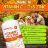 NutriBiotic – Vitamin C + Vitamin D3 & Zinc, 250 Capsules | Potent, Comprehensive Immune Support | Essential & Antioxidant Daily Supplement | Gluten & GMO Free - Image 2