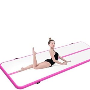 10ft/13ft/16ft/20ft Inflatable Gymnastics path Tumbling Mats Air Inflatable Track Mat Practice Gymnastics Tracks for Home Use/Training/Cheerleading/Yoga/Water with/Outdoor Sports