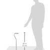 Days Quad Cane with Wide Base, Limited Mobility Aid for Elderly and Handicapped, Walking Stick with 4 Feet for Motor Control and Stability, Walk Assist with Slip Resistant Rubber Tips for Traction - Image 3