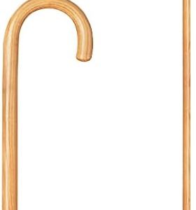 Carex Wooden Walking Cane - Round Handle Wood Cane With Natural Ash Finish and Rubber Tip - Traditional Style Walking Stick for Men and Women, 36 Inch Height, 7/8 Inch Diameter