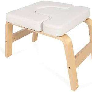 Lineslife Yoga Headstand Bench,Yoga Inversion Bench with Wood Frame and PU Pads,Relieve Fatigue Balance Training,Loading 330Lbs