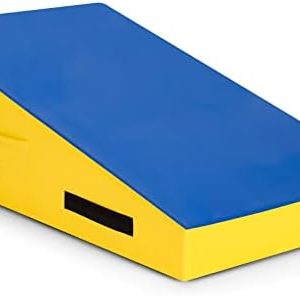 Goplus Gymnastics Mat, Incline Wedge Ramp w/Carrying Handles for Tumbling Aerobic Exercise Home and Gym