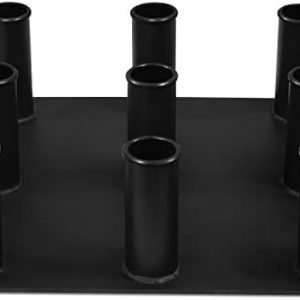 Yes4All Barbell Holder Vertical Storage Rack, Home Gym Organizer, Barbell Storage Rack Fit 2-inch Olympic Bars, Curl Bars, Triceps Bars, Dumbbell Handles