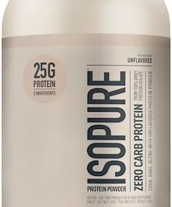 Isopure Unflavored Protein, 25g Whey Isolate, with Vitamin C & Zinc for Immune Support, Zero Carb & Keto Friendly, 3 Pounds (Packaging May Vary)