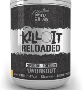 5% Nutrition Rich Piana Kill It Reloaded High Stim Pre-Workout | Ultra Energy, Focus, Pumps, Power & Endurance | Citrulline, GlycerSize, Nitrosigine, Creatine, Choline, Huperzine A (Maui Twist)