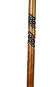 IndiaBigShop Unfolding Wooden Walking Stick/Cane with Comfortable Plam Shaped Handle Unique Design Handcrafted Wooden Stick Lightweight Stick for Adults Derby Handle Stick - 37"