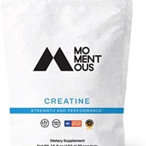 Momentous Creatine, Performance Creatine Monohydrate Powder, 90 Servings (5 Grams Per Serving)