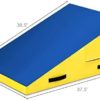 Goplus Gymnastics Mat, Incline Wedge Ramp w/Carrying Handles for Tumbling Aerobic Exercise Home and Gym - Image 9