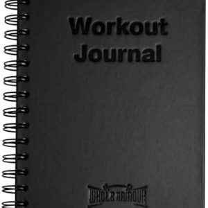 Whole Armour Fitness / Hardcover Workout Journal / Fitness Log for Men & Women Black A5