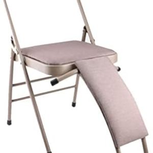 Folding Yoga Stool, Yoga Chair with Lumbar Support, Gym Inverted Chair - Relieve Fatigue and Strengthen The Body, Iron Tube + Rebound Sponge Pad,B-45.5 * 47 * 80CM