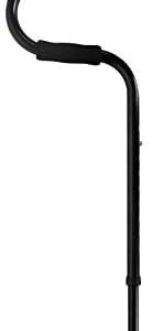 PCP Easy Riser Cane, Adjustable Height Lightweight Walking Stick, Two Handle sit to Stand, Black, Single Tip