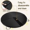 Pangda Pole Crash Mat 5ft Wide Pole Dancing Mat EPE Foam Safety Padding Portable Crash Mat Exercise Mat Round Folding Black Pole Cushion for Home Gym Beginners Fitness Gymnastic - Image 5