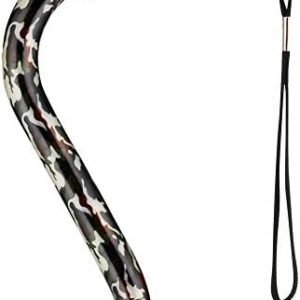 NOVA Designer Walking Cane with Offset Handle, Lightweight Adjustable Walking Stick with Carrying Strap