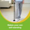 BodyHealt Universal Standing Quadruple Cane Tip - Walking Stick Base Stabilizing Device, Black - Image 3