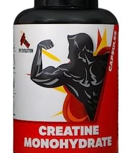 Creatine Monohydrate Capsules 5g of Creatine per Serving - 30 Servings by TNT Evolution - Muscle Endurance Growth and Repair - High Absorption Rate - Easy to Swallow - (Pack of 1)