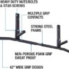 AmStaff Fitness Joist Mount Pull Up Bar, Ceiling Mounted Chin Up Bar for Home Gym, Crossfit, Beam, Rafter - Heavy Duty, Multi Grip, 42" Wide, Maximum Head Clearance - TU038 - Image 3