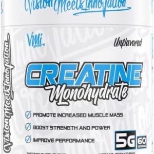 VMI Sports Creatine Monohydrate Unflavored Powder Muscle Mass – Strength – Size – Power | 5 Grams per Serving (300 Grams)