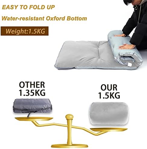 Gehannah Thick Camping Sleeping Pad, Soft Comfortable Microfiber Camping Cot Pads for Adults, Lightweight Foldable Sleeping mats for Traveling Hiking Backpacking Traveling - Image 4