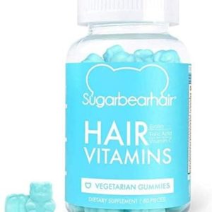 Sugarbear Hair Vegan Vitamin Gummies for Normal Hair Growth Vitamin C, 6000 mcg Biotin, B12, Zinc, Iodine, Folic Acid, Coconut Oil, Hair and Nails Supplement for Women & Men (1 Month Supply)