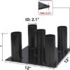 Barbell Holder Vertical, Butizone Barbell Storage Rack Fit for 2" Olympic Bars, Hex Bars, Trap Bars, Curl Bars, Triceps bars, Holds 5 Bars - Image 2