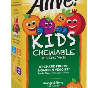 Nature's Way Alive! Kids Chewable Multivitamin, Gluten Free, 120 Chewable Tablets