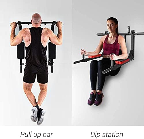PLKO Wall Mount Pull Up Bar Wall Mounted Body Press Pull Up Bar Gym Chin-Up for Upper Body Workout - Image 4
