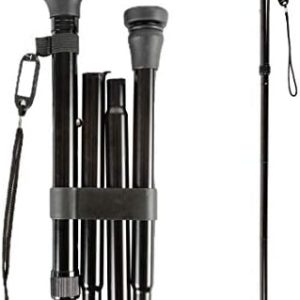 Beston Footcare Folding Cane - Foldable Walking Cane for Men, Women - Fold-up, Collapsible, Lightweight, Adjustable, Portable Hand Walking Stick - Balancing Mobility Aid - Sleek, Comfortable T Handles