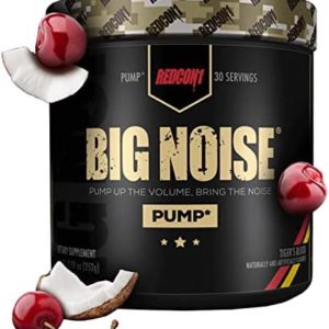 REDCON1 Big Noise Non-Stim Pre Workout - Pump, Muscular Endurance + Focus Enhancing Caffeine Free Pre Workout Powder - Keto Friendly Workout Powder for Faster Gains (Tiger's Blood, 30 Servings)