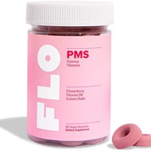 FLO PMS Gummies for Women, 30 Servings (Pack of 1) - Proactive PMS Relief - Targets Hormonal Acne, Bloating, Cramps, & Mood Swings with Chasteberry, Vitamin B6, & Lemon Balm