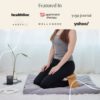 Mindful & Modern Bamboo Bench and Zabuton Meditation Mat Bundle - Small Kneeling Meditation Bench with Locking Magnetic Hinges - Wooden Kneeling Ergonomic Bamboo Seiza and Mat for Meditation - Image 5