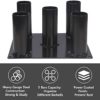 Barbell Holder Vertical, Butizone Barbell Storage Rack Fit for 2" Olympic Bars, Hex Bars, Trap Bars, Curl Bars, Triceps bars, Holds 5 Bars - Image 3