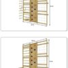 Avenlur Walnut 9-in-1 Swedish Ladder Wall Gym Set, Rock Climbing, Trapeze, Pullup Bars, Swing, Rope Climb, Net Climber, Convertible Slide Indoor Montessori Waldorf Playground Gymnastics Kids, Teens - Image 7