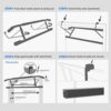 Tikaton Pull Up Bar for Doorway - Angled Grip Home Gym Exercise Equipment - Pull up bar with Shortened Upper Bar and Bonus Suspension Straps (Fits Almost All Doors) - Image 7