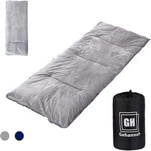 Gehannah Thick Camping Sleeping Pad, Soft Comfortable Microfiber Camping Cot Pads for Adults, Lightweight Foldable Sleeping mats for Traveling Hiking Backpacking Traveling