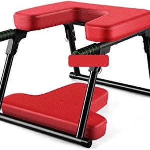 Yoga Headstand Bench Inversion Bench Inversion Chair Foldable Handstand Machine Treat Low Back Pain Can Support 440 Lbs (Color : Red A, Size : 45 * 52 * 36cm)