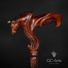Bull Head Wood Carved Walking Stick Cane Ergonomic Palm Grip Buffalo Handle Wooden for Men Women Brown - Image 7