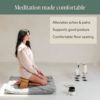 Mindful & Modern Bamboo Bench and Zabuton Meditation Mat Bundle - Small Kneeling Meditation Bench with Locking Magnetic Hinges - Wooden Kneeling Ergonomic Bamboo Seiza and Mat for Meditation - Image 2