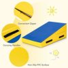 Goplus Gymnastics Mat, Incline Wedge Ramp w/Carrying Handles for Tumbling Aerobic Exercise Home and Gym - Image 3